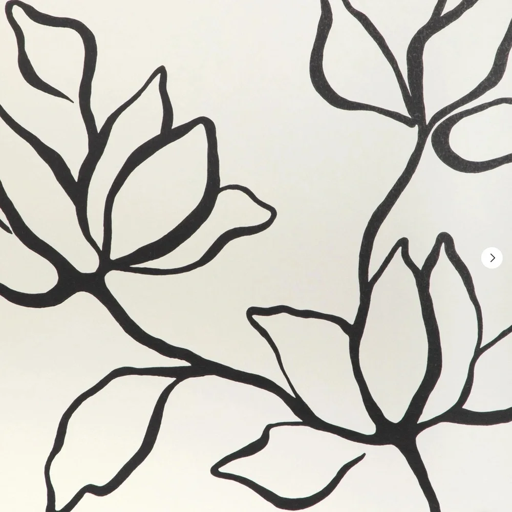 NWT Kravet Couture ANTHROPOLOGIE Wallpaper W3886-8 Floral Sketch Onyx 1 Dbl Roll